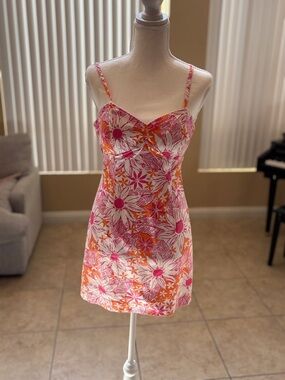 Lilly Pulitzer Pink & Orange Floral Mini Dress